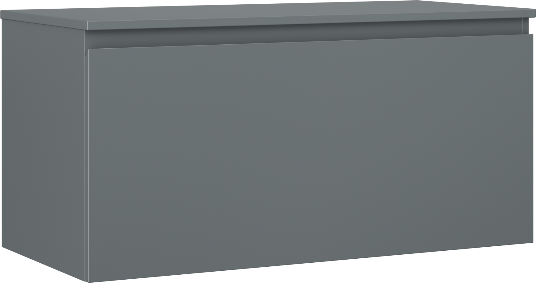 Mexen Orio szafka łazienkowa podumywalkowa 100 cm z blatem, 1 szuflada, grafit mat - 91A10-10047-1-BFC66
