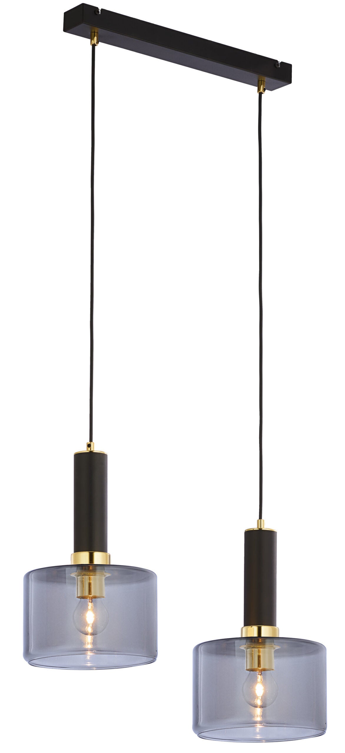 VANES lampa wisząca dymiona Jupiter złoty/czarny E27 52x20x39-80 cm 1 szt.