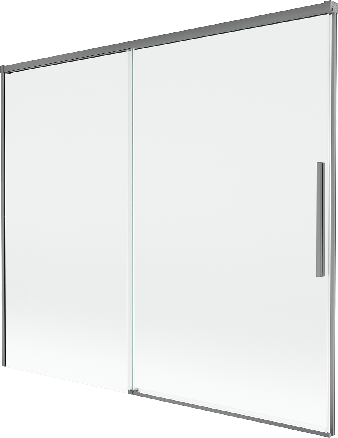 Mexen Rox parawan nawannowy 2-skrzydłowy rozsuwany 180 x 150 cm, transparent, gun metal - 8C9-180-001-95-00