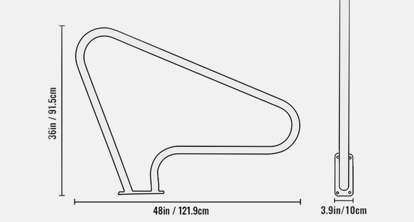 Poręcz basenowa 2 szt 90x122 cm stal nierdzewna z podstawą do basenu i SPA