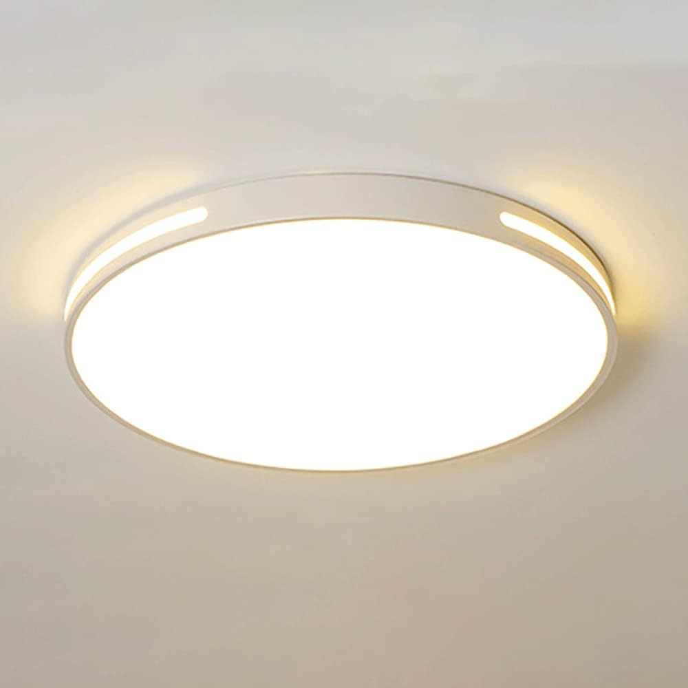 Ściemnialna lampa sufitowa LED, nowoczesna lampa sufitowa do sypialni, okrągła, biała, 30 W, dekoracyjne i minimalistyczne oświetlenie otoczenia.