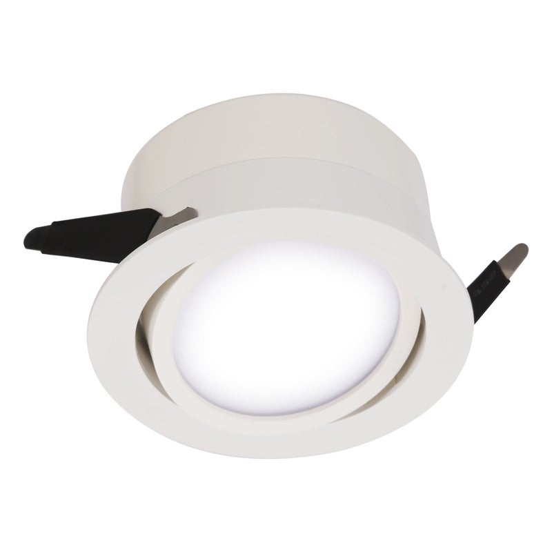 Wpuszczany spot LED łazienkowy Lindi IP65, ciepły/neutralny biały, biały Inspire