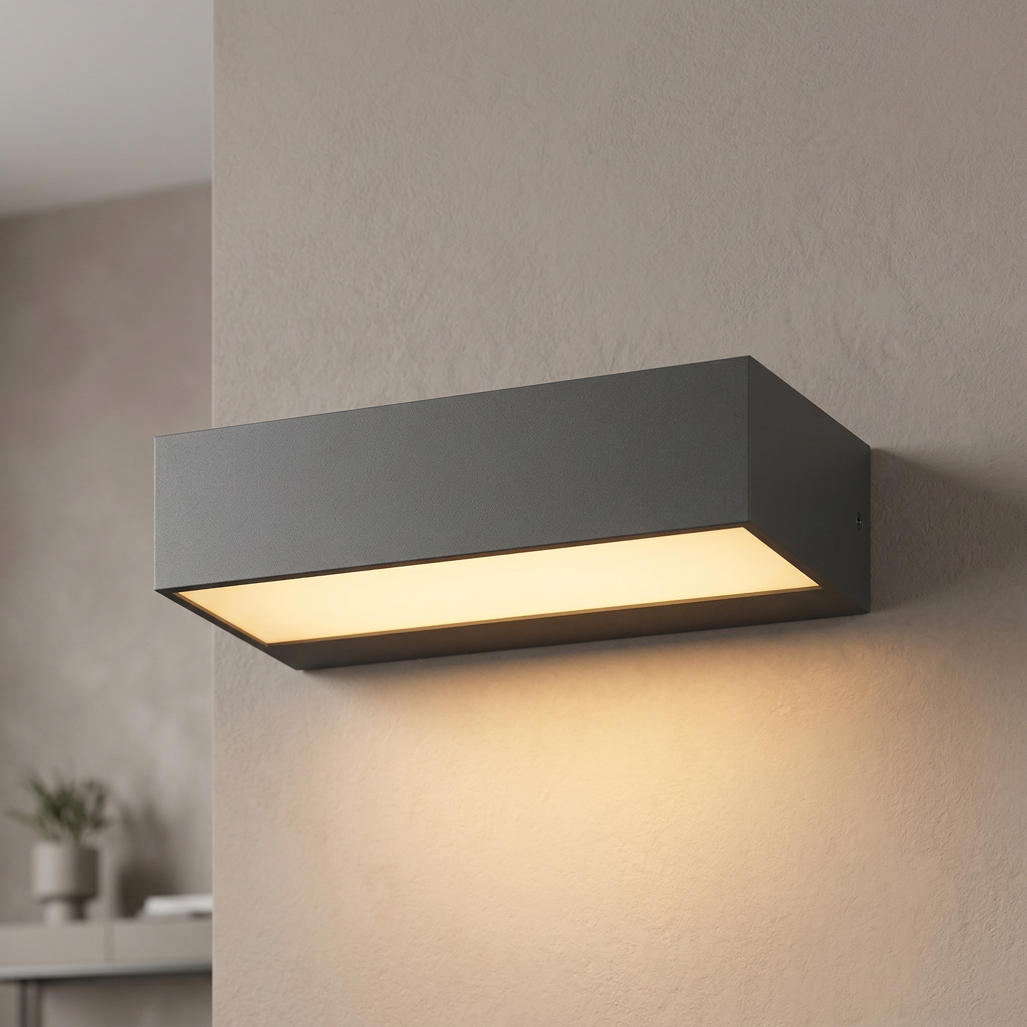 Kinkiet zewnętrzny Halden LED 9W Neutralna biel 640lm czarno-biały wym:8x17x4,6cm IP65 Rabalux