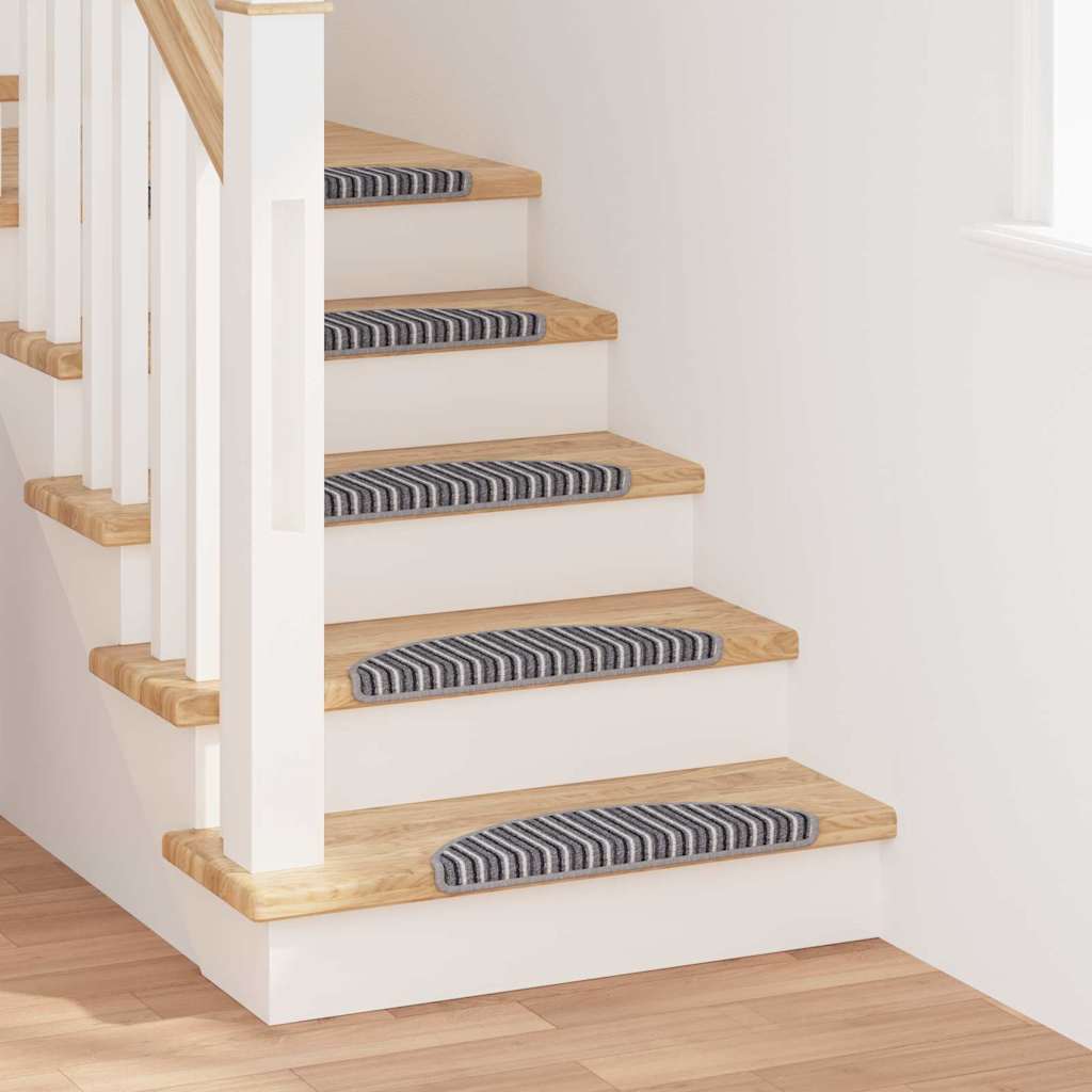 Samoprzylepne maty na schody 15 pcs Szary 56 x 17 x 3 cm vidaXL