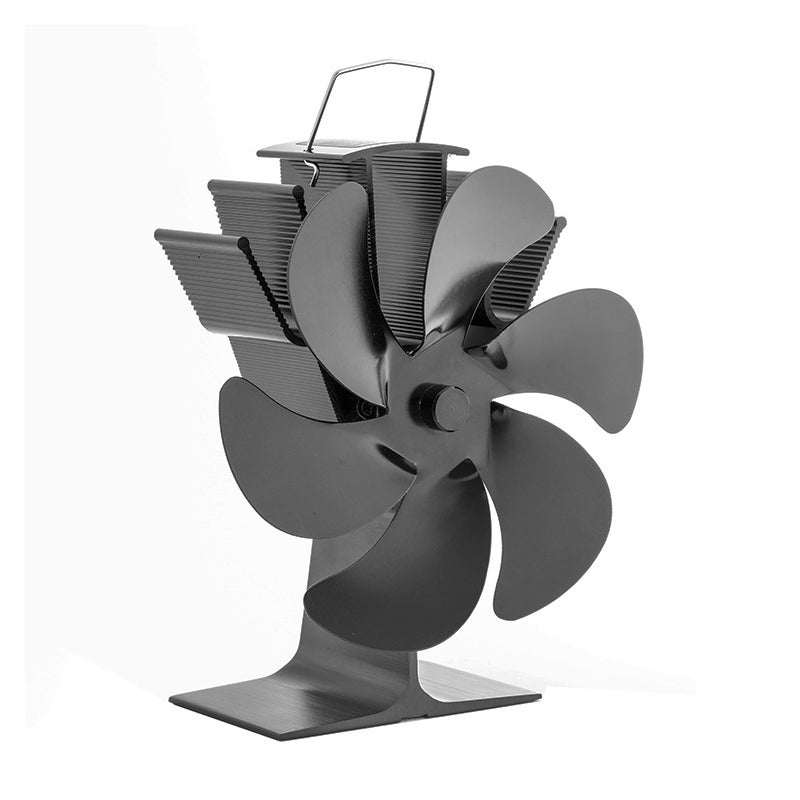 Termoobieg kuchenny, 6 łopatek, 50°C, cichy start, termodynamiczny, czarny, 16,5*19,5 cm