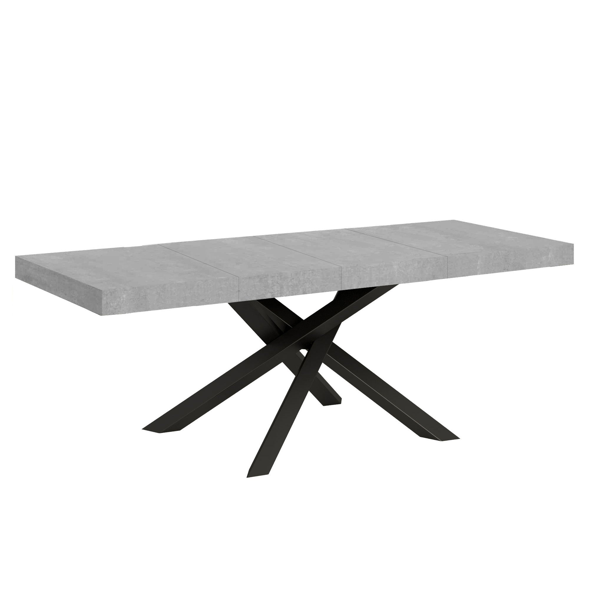 Stół rozkładany 90x180/284 cm Volantis Premium Cement rama Antracyt