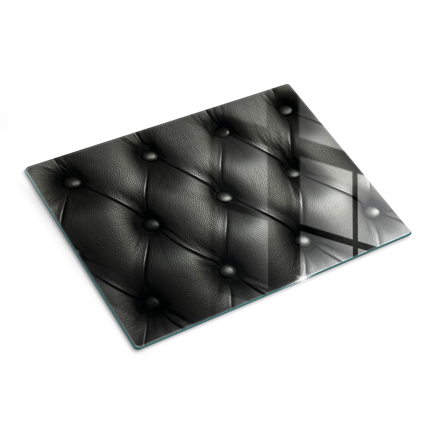 Designerska szklana deska do krojenia z ozdobną grafiką - Skóra Tekstura - 30x40 - Tulup