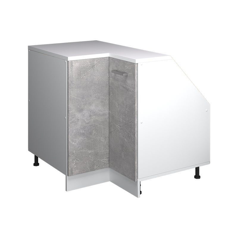 Vicco Szafa skosna Szafka narożna Rion, Beton, 75.6 x 81.6 cm z 1 drzwiami, korpus szafy głębokość 60 cm