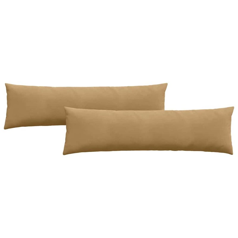 2x Poduszka na Sofę 40x145 cm Sztruksowa z Wypełnieniem Brązowa do Salonu