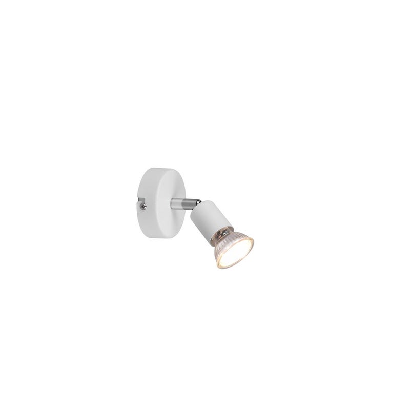 Trio Leuchten R80911031 Faretto Paris Lampadina Esclusa 1 Luce Attacco, Gu10, Bianco Opaco