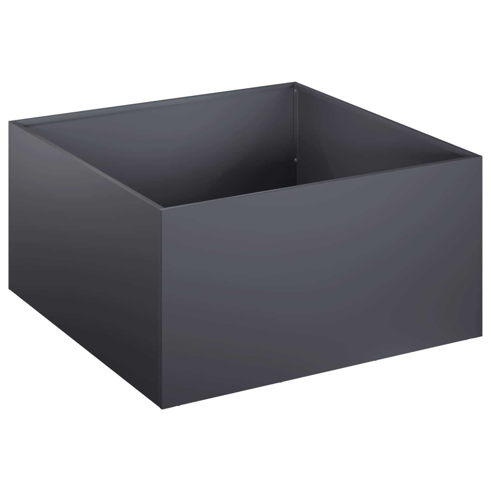 Donica Ogrodowa Stalowa 60x60x30 cm Antracytowa na Taras na Balkon na Zioła