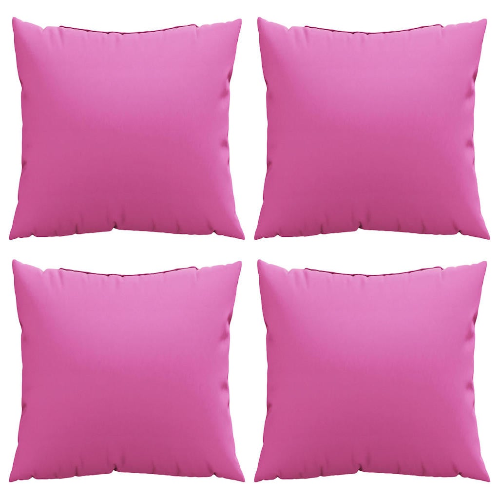 Poduszki rozrzucone Gładki z poduszką 4 pcs Różowy 60 x 60 cm
