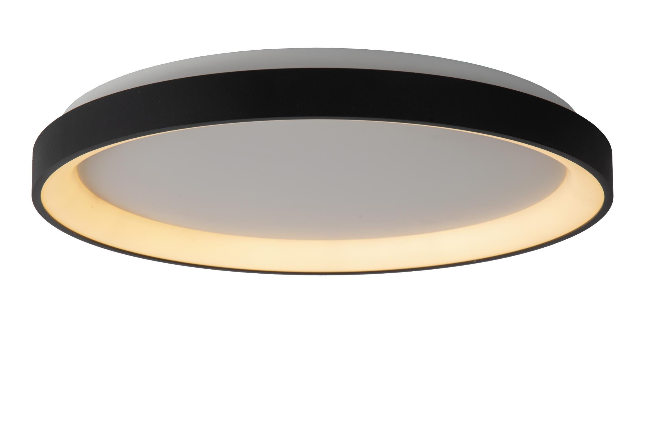 Plafon LED VIDAL 38W metal czarno-biały wym:6x48x48cm IP20 Lucide