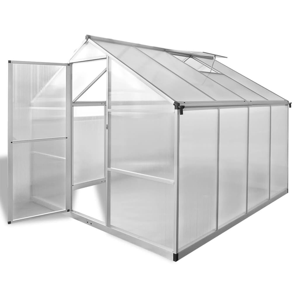 Szklarnia ogrodowa ze wzmacnianą aluminium ramą, 6,05 m² vidaXL