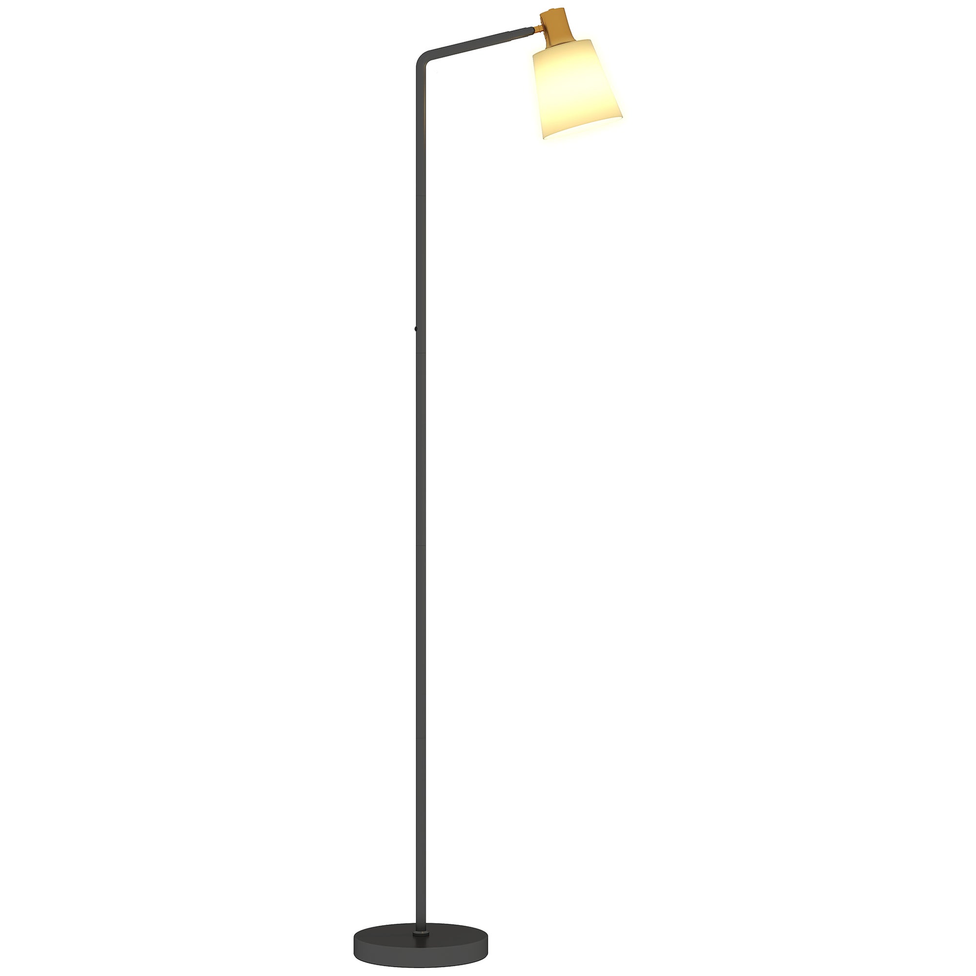 Lampa podłogowa LED z głowicą obrotową 350°, regulacja temperatury barwowej 3000K/4000K/6500K, czarna