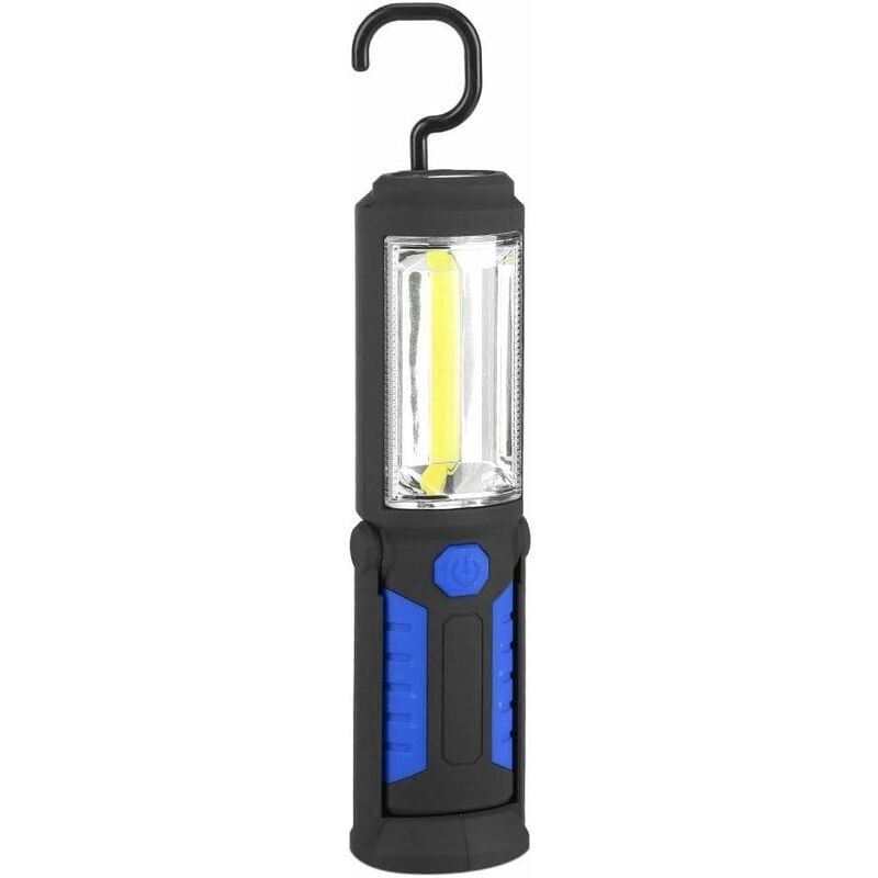 Akumulatorowa lampa robocza LED z magnesem latarka LED mAh COB LED lm do samochodu garażu warsztatu na kemping do majsterkowania niebieska
