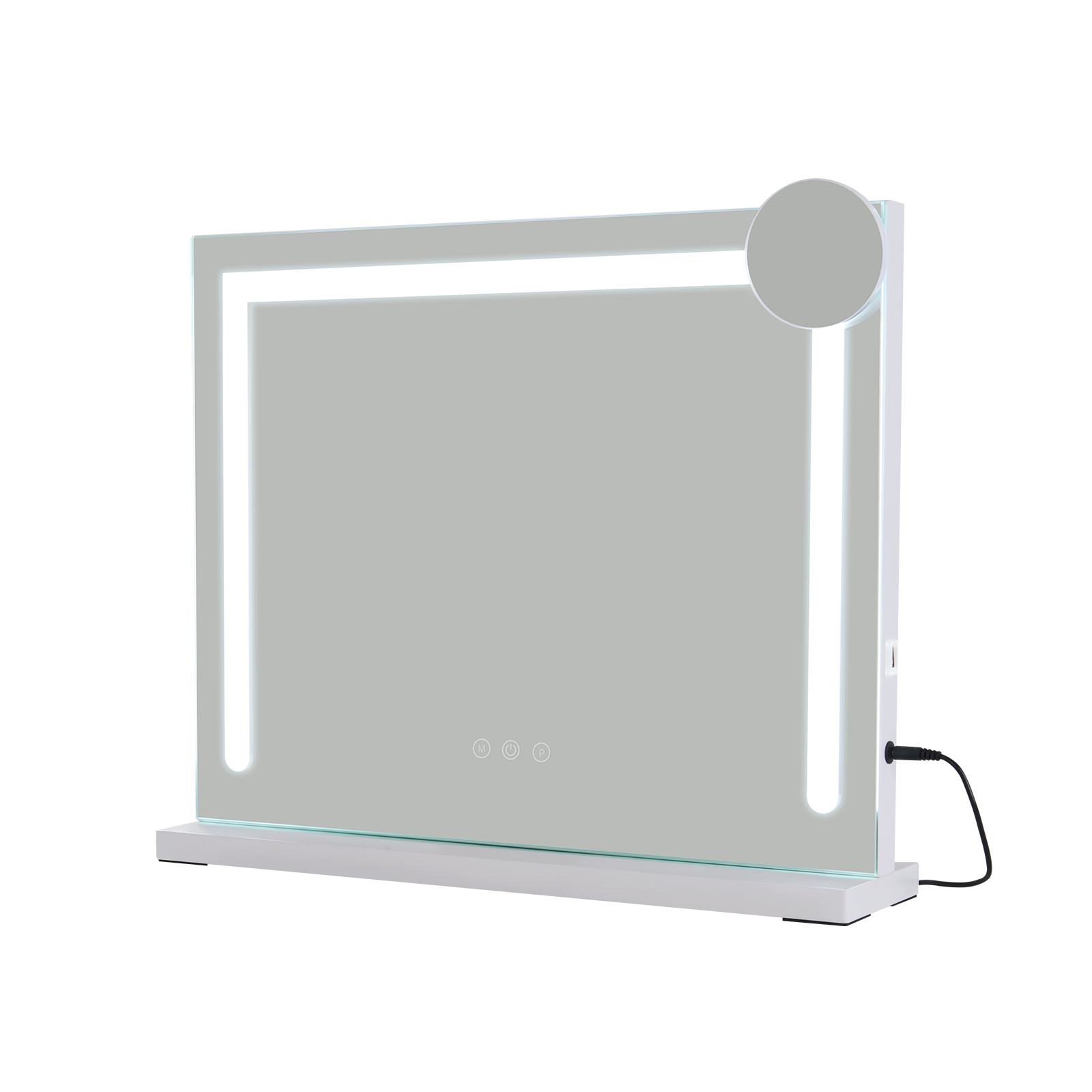 NETTLIFE Lustro do makijażu z oświetleniem, 70 x 55 cm, Lustro toaletkowe z oświetleniem, ściemnialne, dotykowe LED, Lustro toaletkowe