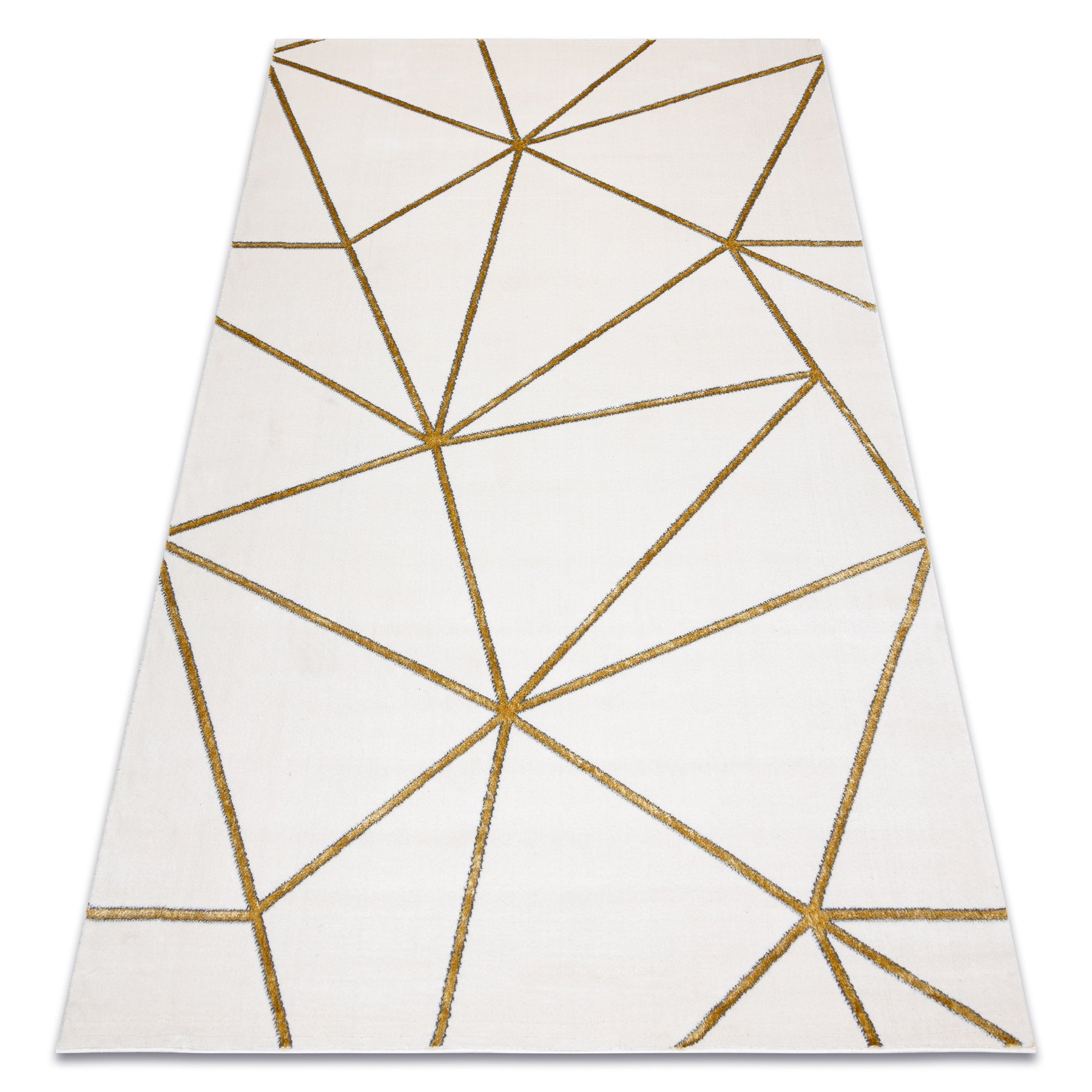 Dywan EMERALD ekskluzywny 1013 glamour, stylowy geometryczny krem / złoty 180x270 cm
