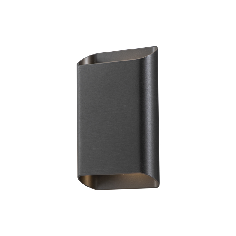 Kinkiet LED PLAK 14W IP65, podwójna emisja, 3000K, CRI90, metal, wykończenie tytanowe – Rossini Group Interior Design Lighting
