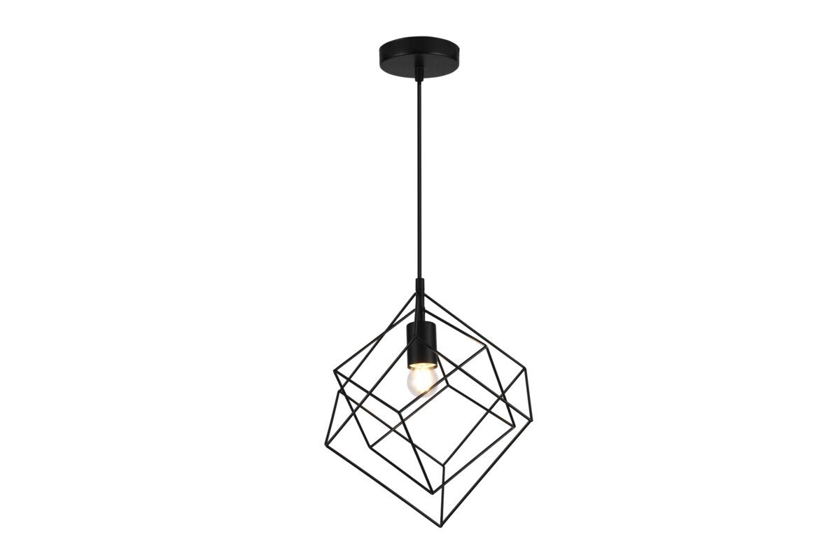 Oprawa sufitowa ROSA, 3437, AC220-240V, 50/60Hz, 1*E27, IP20, 33 cm x 33 cm, pojedyncza, czarna - GTV LIGHTING