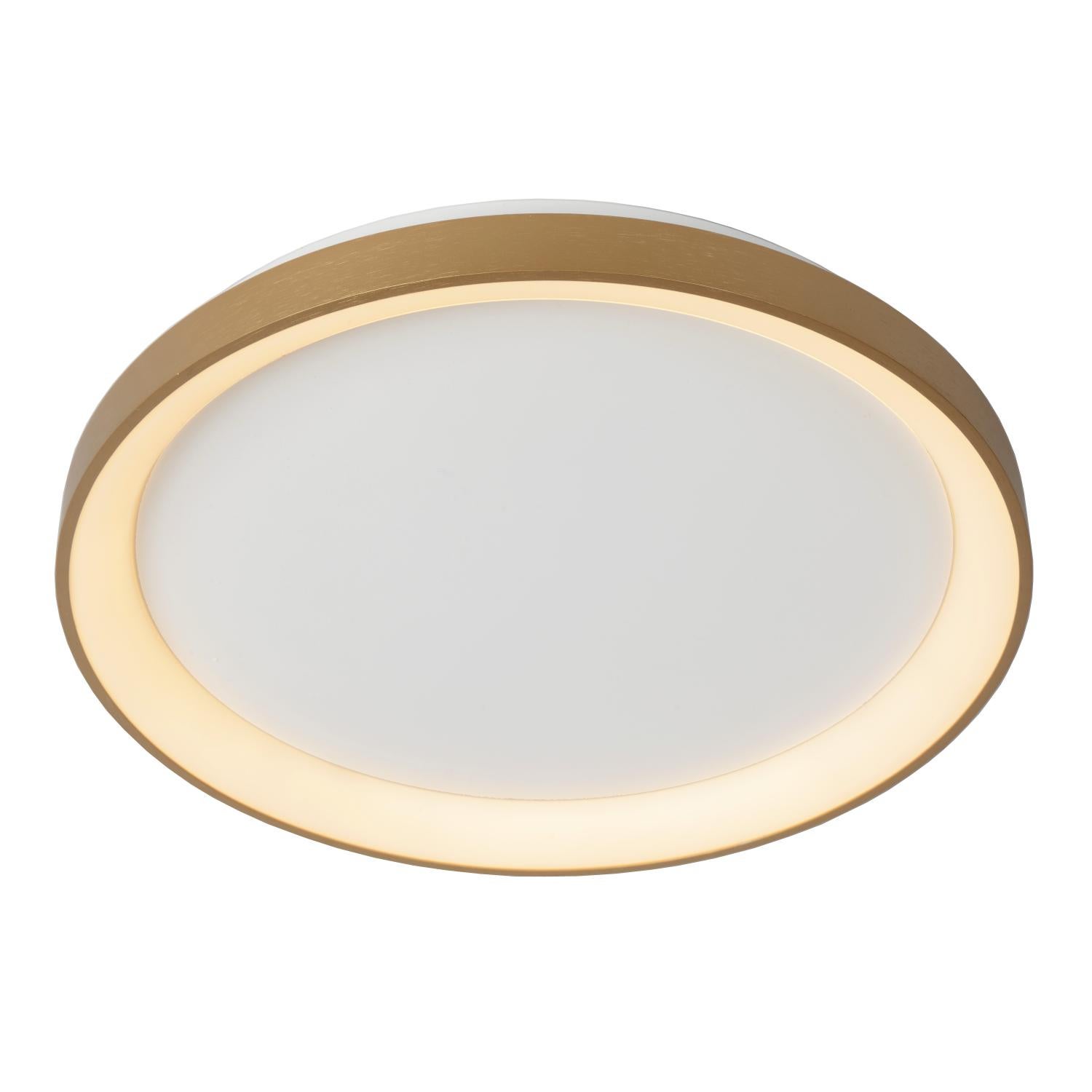 Plafon okrągły VIDAL LED 38W Ciepła biel 3332lm złoto-biały wym:6x48x48cm IP20 Lucide