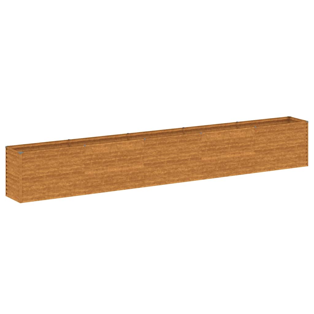 Podwyższona grządka ogrodowa 482x50x69 cm, stal Corten