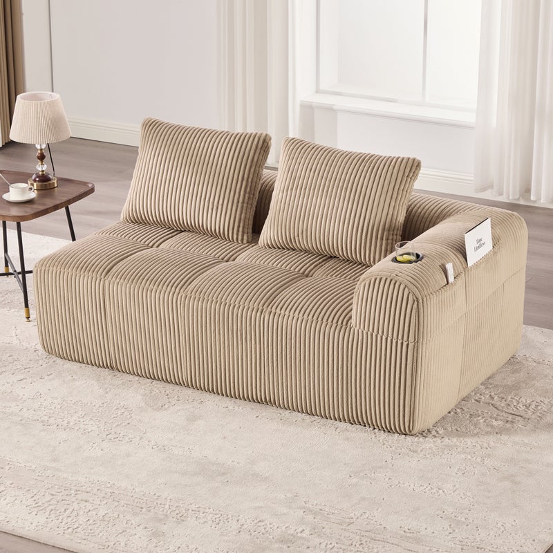 Sofa 158 x 93 x 61 cm, tkanina, do salonu, do codziennego użytkowania, funkcjonalny element wyposażenia