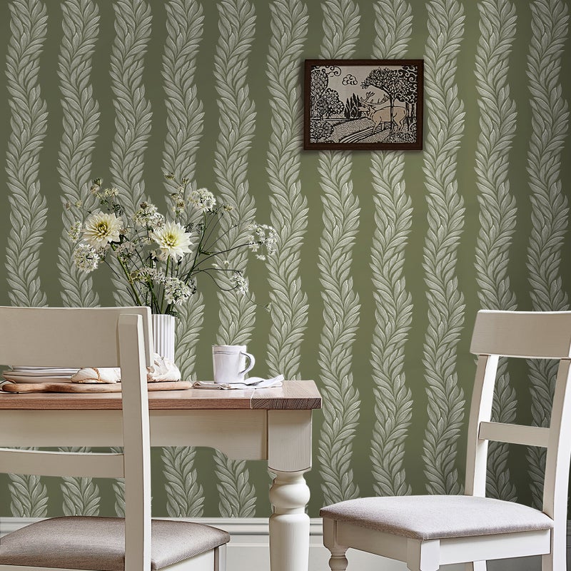 Laura Ashley Tapeta filzelinowa COULDERTON LEAVES 10 m x 52 cm