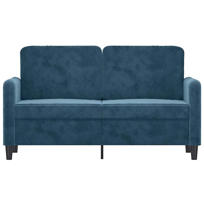 Sofa 2-osobowa, niebieski, 120 cm, tapicerowana aksamitem
