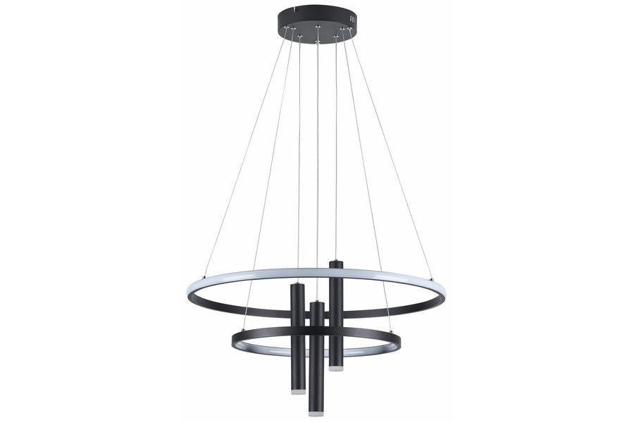 Lampa wisząca Amanda LED 3W + 40W Neutralna biel 720lm + 3200lm czarna wym: 120 x 62 x 62 cm Reality