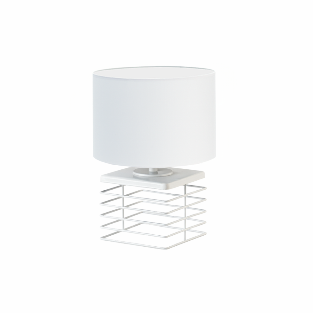 Lampka nocna na biurko lampa biurkowa druciana LED z abażurem walec LEVEL