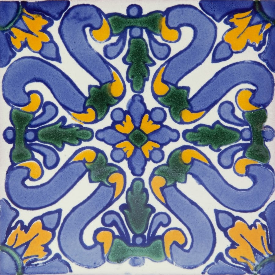 Meksykańskie płytki ceramiczne Flores – 30 unikalnych dekoracyjnych płytek ściennych z motywami 10,5x10,5 cm do łazienki, prysznica, kuchni