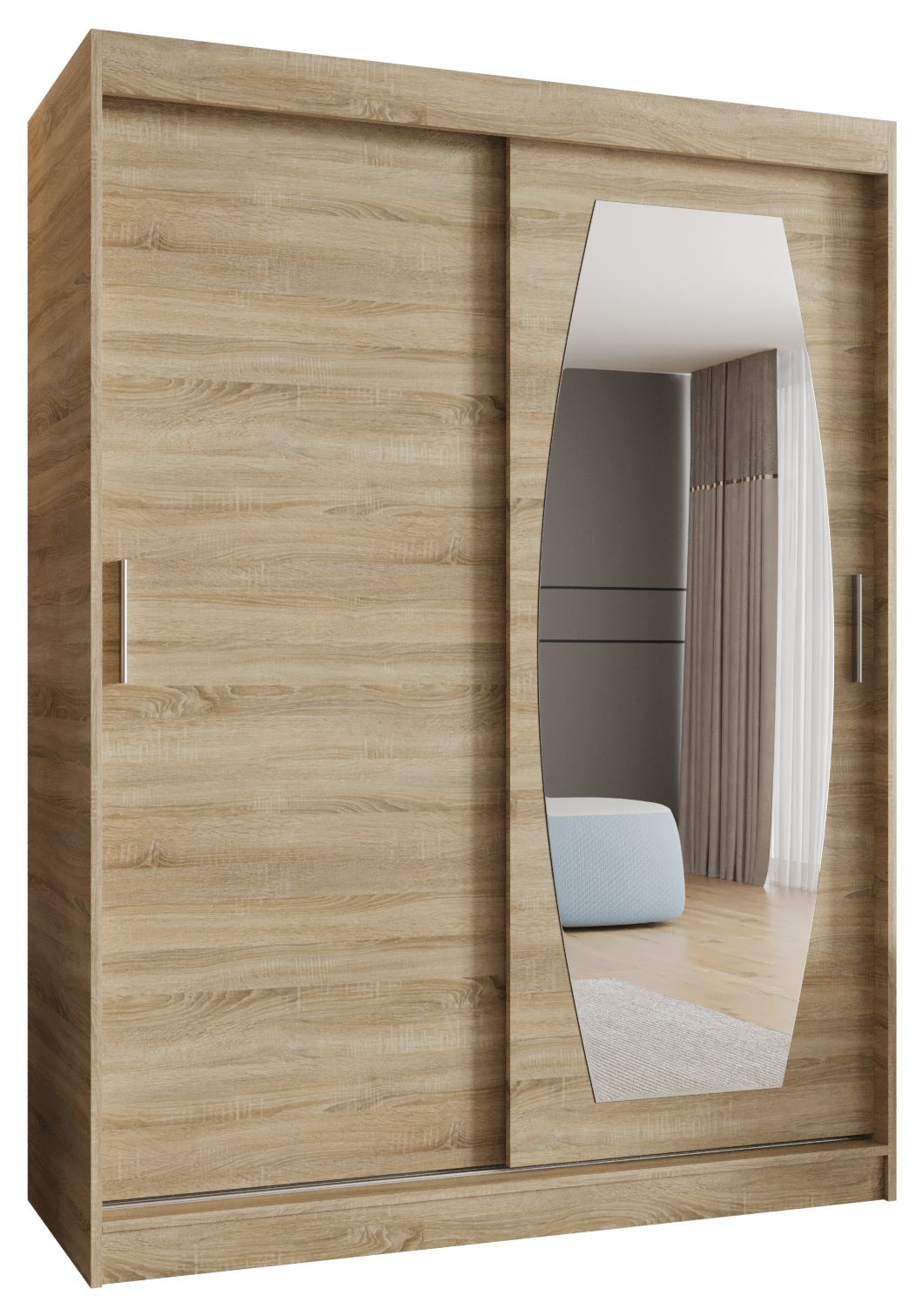 Szafa przesuwna garderoba ROSSA 150 x 62 x 200 cm Sonoma