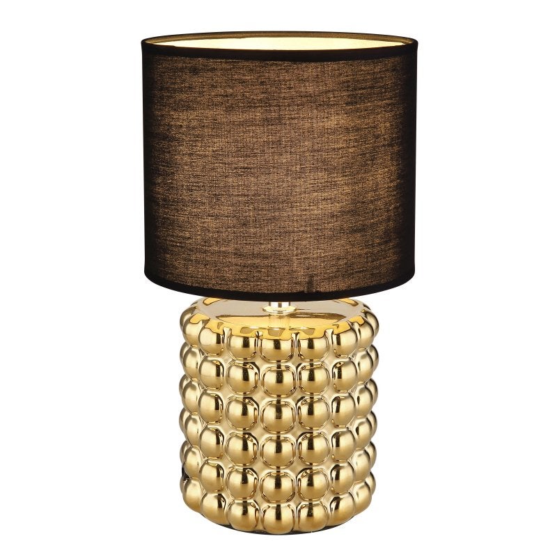 Lampa Stołowa Valentino Złota Czarna Globo
