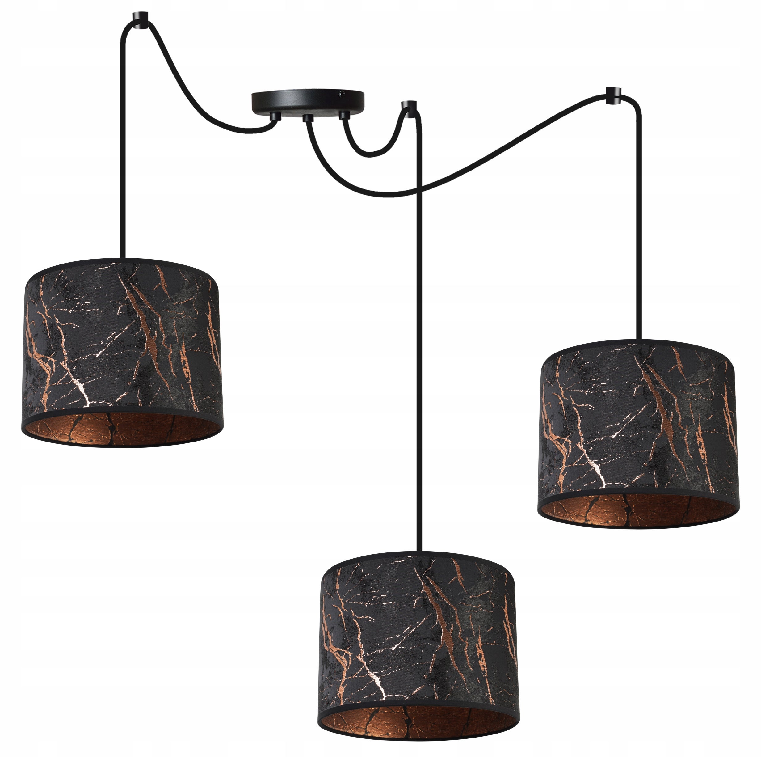 Lampa sufitowa wisząca Light Home LH Pająk Werona 3x E27 60W czarny/miedź