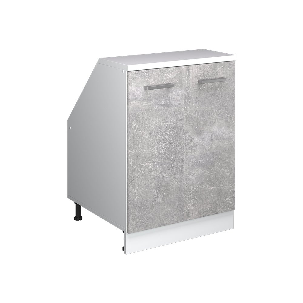 Vicco Szafa skosna Rion, Beton, 60 x 81.6 cm z 2 drzwiami, korpus szafy głębokość 60 cm