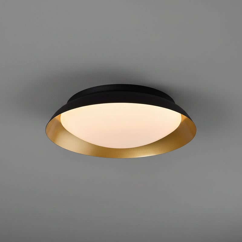 Plafon Hafsa okrągły czarno-złoty-biały LED 24W 3000K 1250lm wym: 7,5 x 40 cm IP20 metal Rabalux