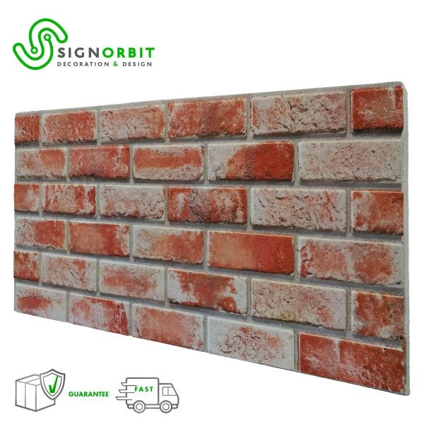 Panel imitujący cegłę EPS powlekany żywicą RED BRICK, rozmiar 100x50 cm, grubość 2 cm