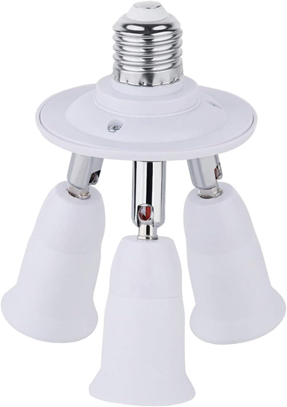 Adapter E27 do żarówek LED z gwintem, regulowany o 360°, AC 220-240V, adapter 3 E27 do montażu na suficie, przedłużka gniazda E27 z możliwością ustawi