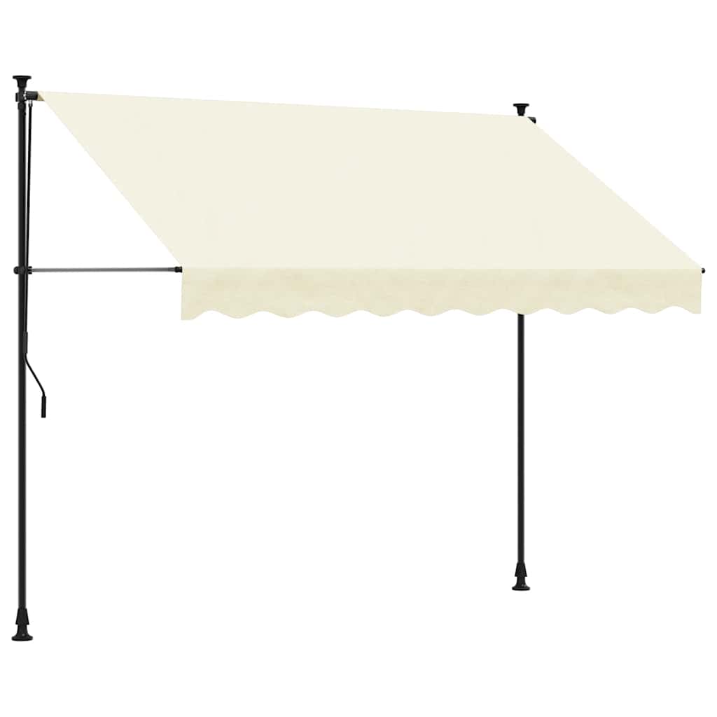 Markiza Tarasowa Zwijana 300x150 cm Kremowa na Taras i Balkon