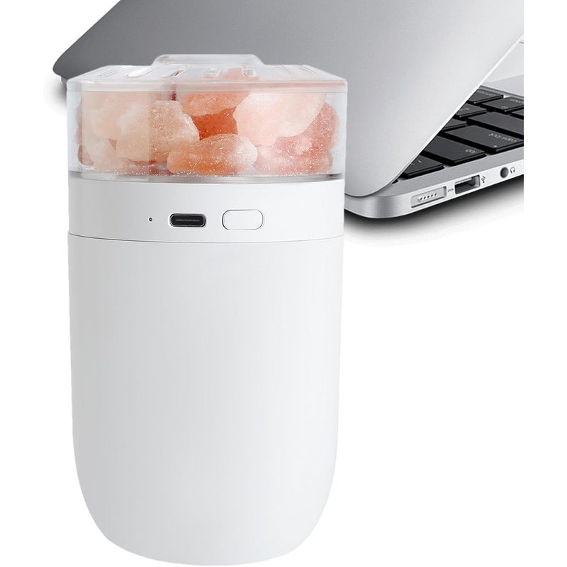 Mały, przenośny nawilżacz powietrza – nawilżacz USB Cool Mist z oświetleniem solnym, lampa solna