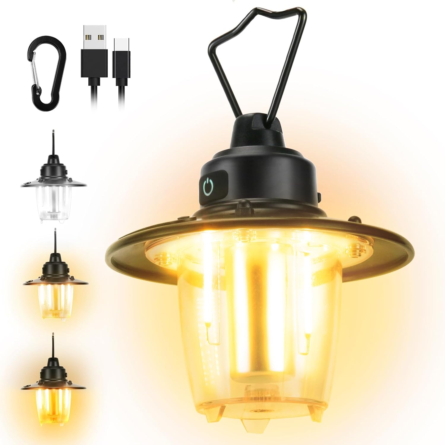 Akumulatorowa latarka kempingowa – lampa do namiotu kempingowego o mocy 1000 lumenów – przenośna, wodoodporna IP65 – 4 tryby oświetlenia – ści