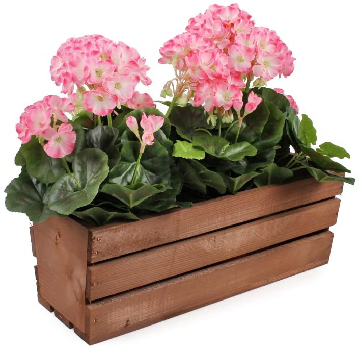 Skrzynka balkonowa drewniana 40 cm na kwiaty zioła - KOTARBAU