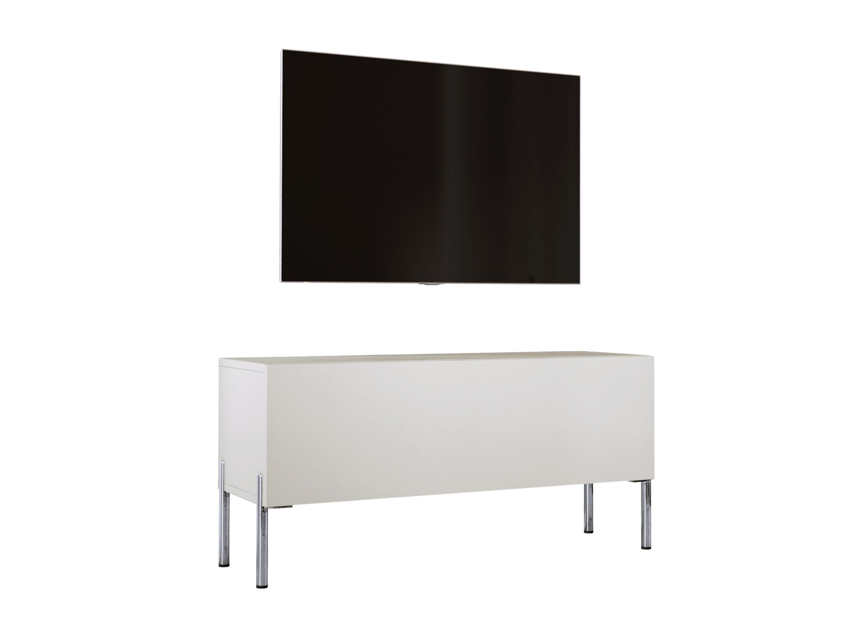 Szafka RTV: Kaszmir, Chromowane nogi, 100 x 52 x 32 cm