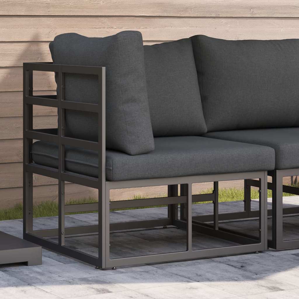 Meble Ogrodowe Czarny i antracyt 71,5 x 71,5 x71 cm Metal vidaXL