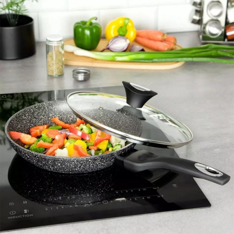 PATELNIA GRANITOWA 24cm Z POKRYWĄ KLAUSBERG KB-7039