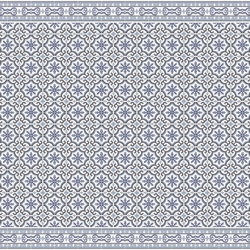Dywan winylowy Jeanette 133x200 cm - antypoślizgowy PVC, winyl do kuchni lub salonu, zmywalny, wodoodporny, styl hydrauliczny