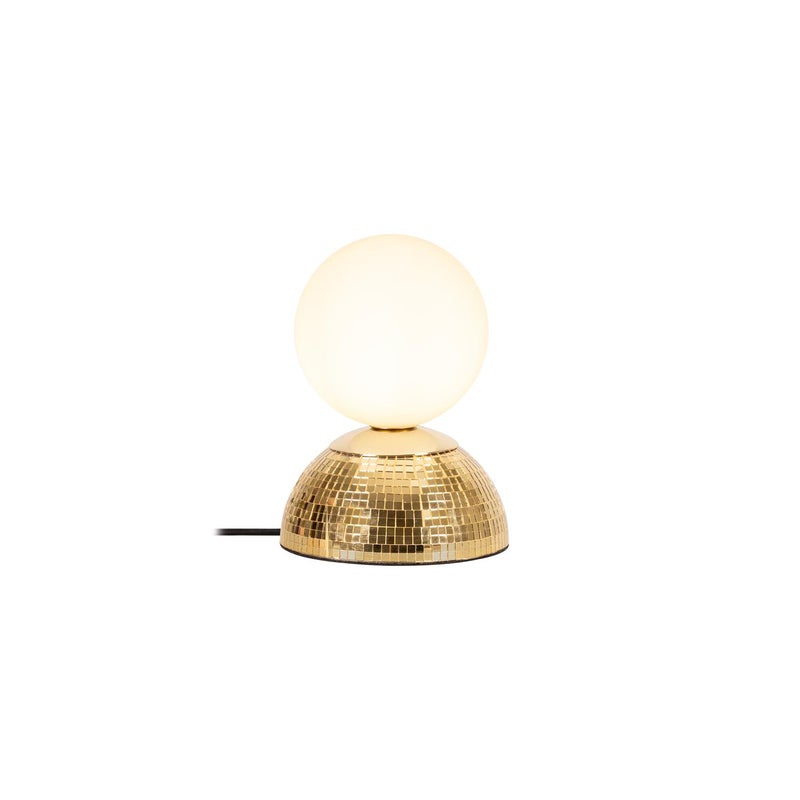 Lampa stołowa GLITZER 1xG9x5W szkło złoto-biała wym:18,4x14x14cm IP20 Lucide