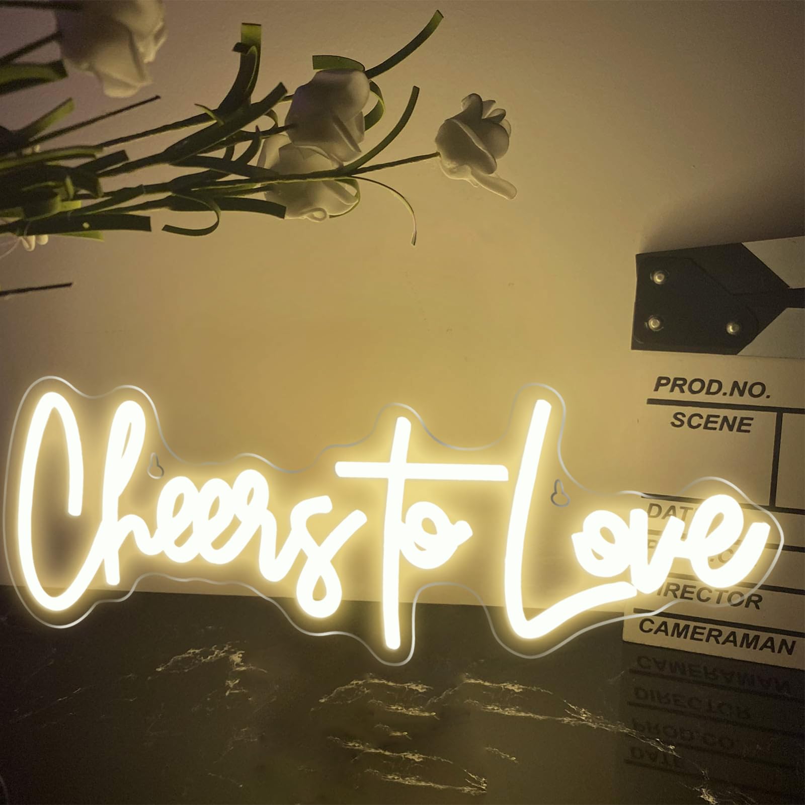 Neon Cheers to Love do dekoracji ścian, zasilane przez USB światło LED na wesela, zaręczyny, dekoracje walentynkowe itp.