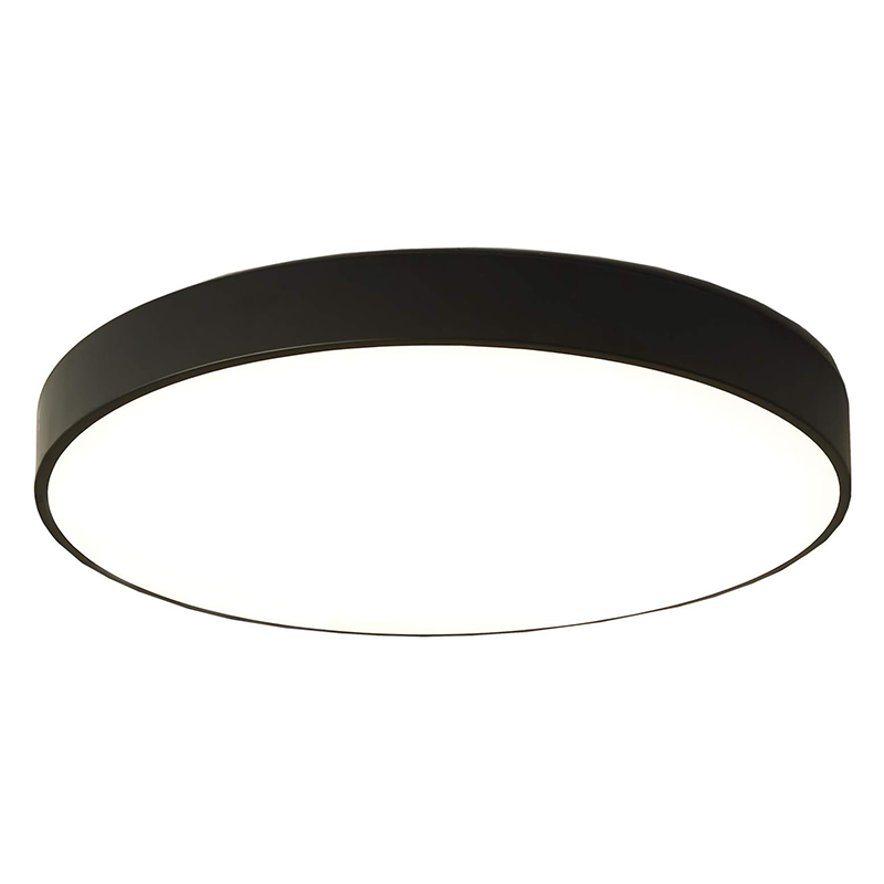 Lampa podświetlana LED do salonu, przedpokoju, sufitu, średnica 30 cm, kolor czarny